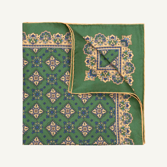 Moss Amarone Pocket Square — Available in 3 Designs