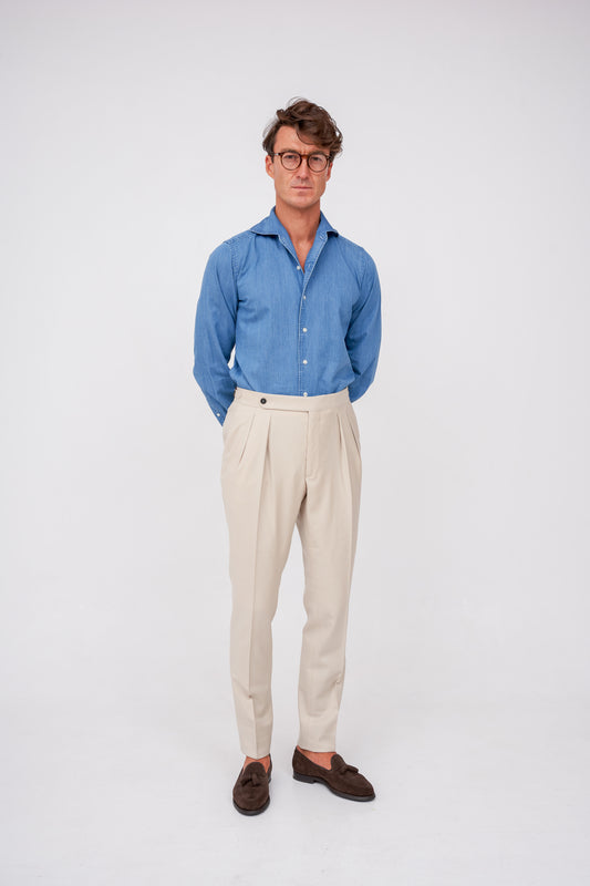 Creamy Wool Trousers